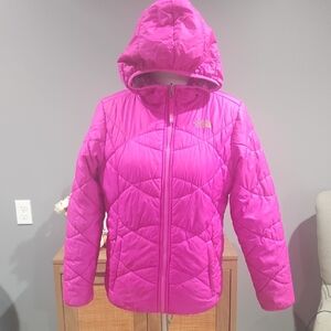 The North Face Kids Fuchsia Reversible  Puffer Jacket